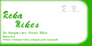reka mikes business card